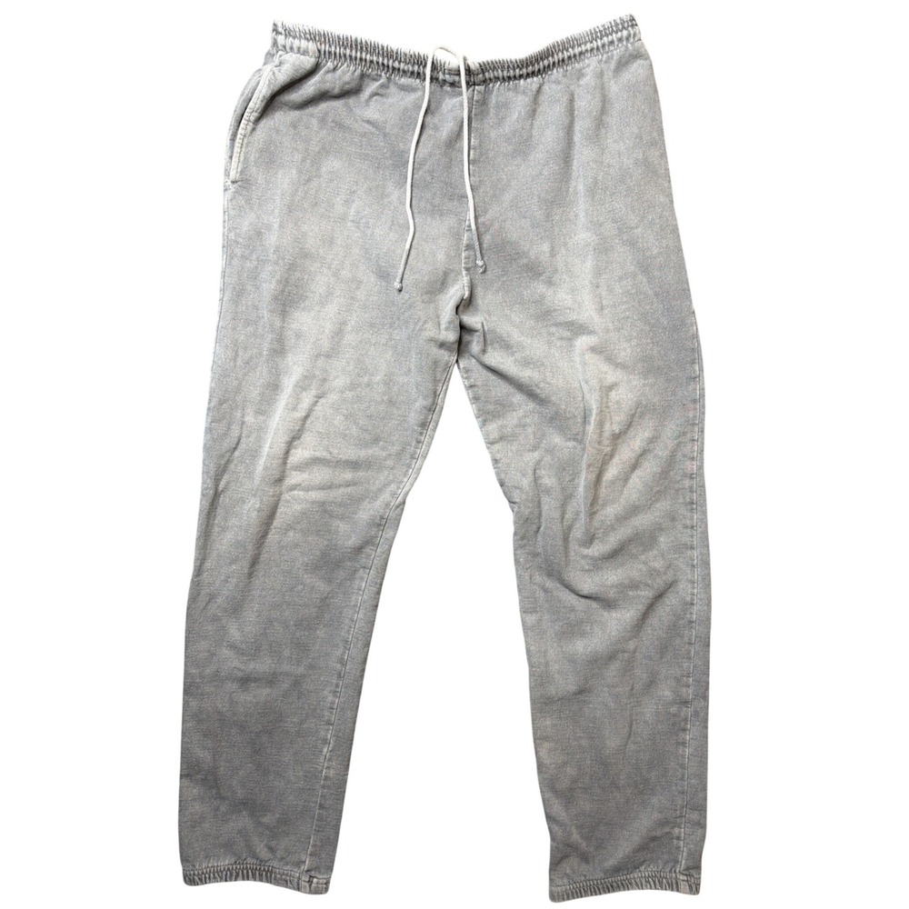 McIntosh & Seymour Sweatpants Mens Large Gray Mineral Wash Made in USA Cotton